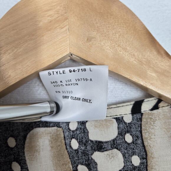 VTG Ala California Jacket Sz 1X Waterfall Open Front Abstract Polka Dot USA - Picture 7 of 9